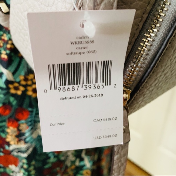 Kate spade Caden Carter soft taupe Backpack new - Picture 4 of 8